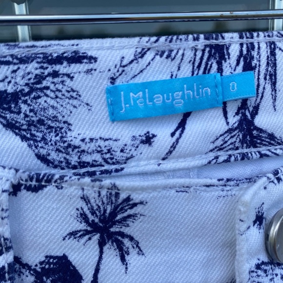 J. McLaughlin Womens Toile Print White Jeans - Picture 5 of 7